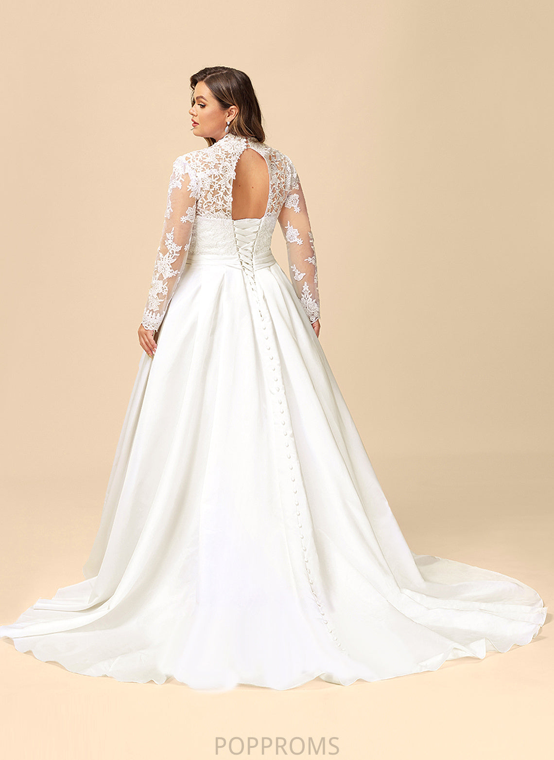 Wedding Wedding Dresses Ball-Gown/Princess Satin V-neck Dress With Bow(s) Court Lace Shirley Train