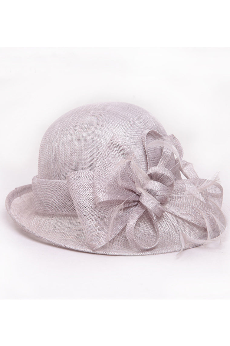 Ladies' Fashion Cambric With Flower Bowler /Cloche Hat