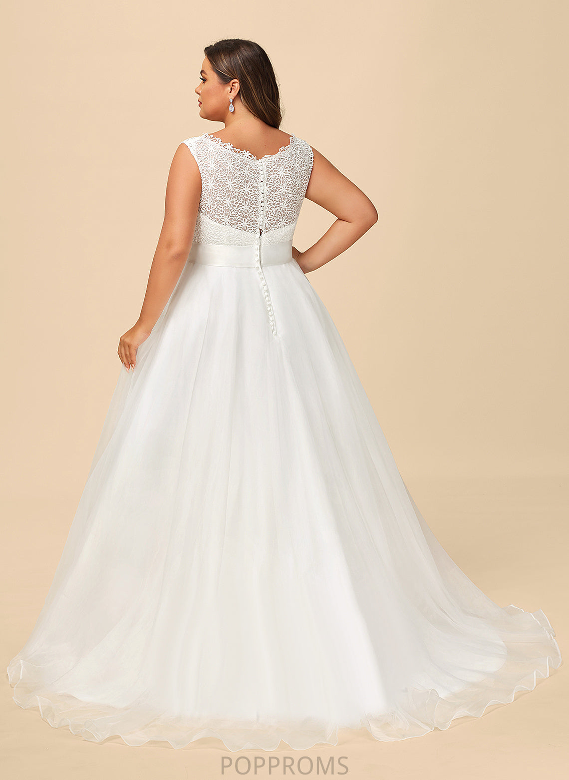 Organza Beading Wedding Wedding Dresses Rita Ball-Gown/Princess With Sweep Lace Train Dress Satin Sequins