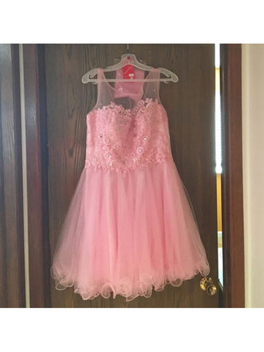 2024 Ball Gown Scoop Homecoming Dresses Alexus Neck Sleeveless Applique Organza Cut Short/Mini