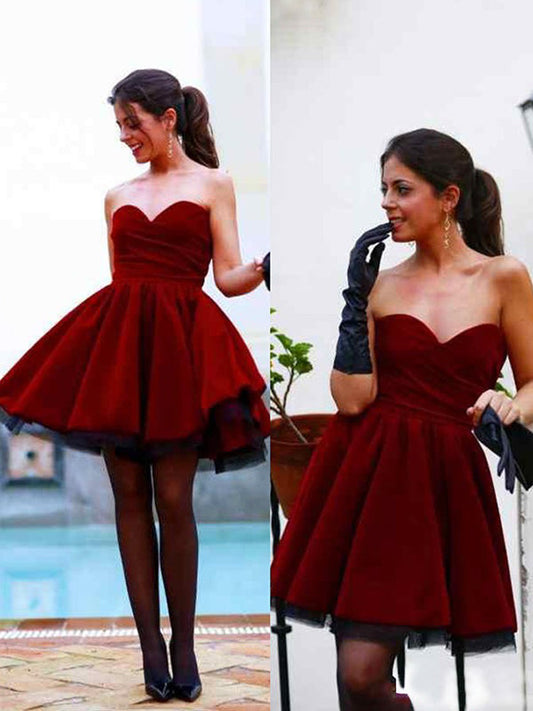 2024 Ball Gown Sweetheart Nathalie Homecoming Dresses Sleeveless Ruched Pleated Cut Short/Mini