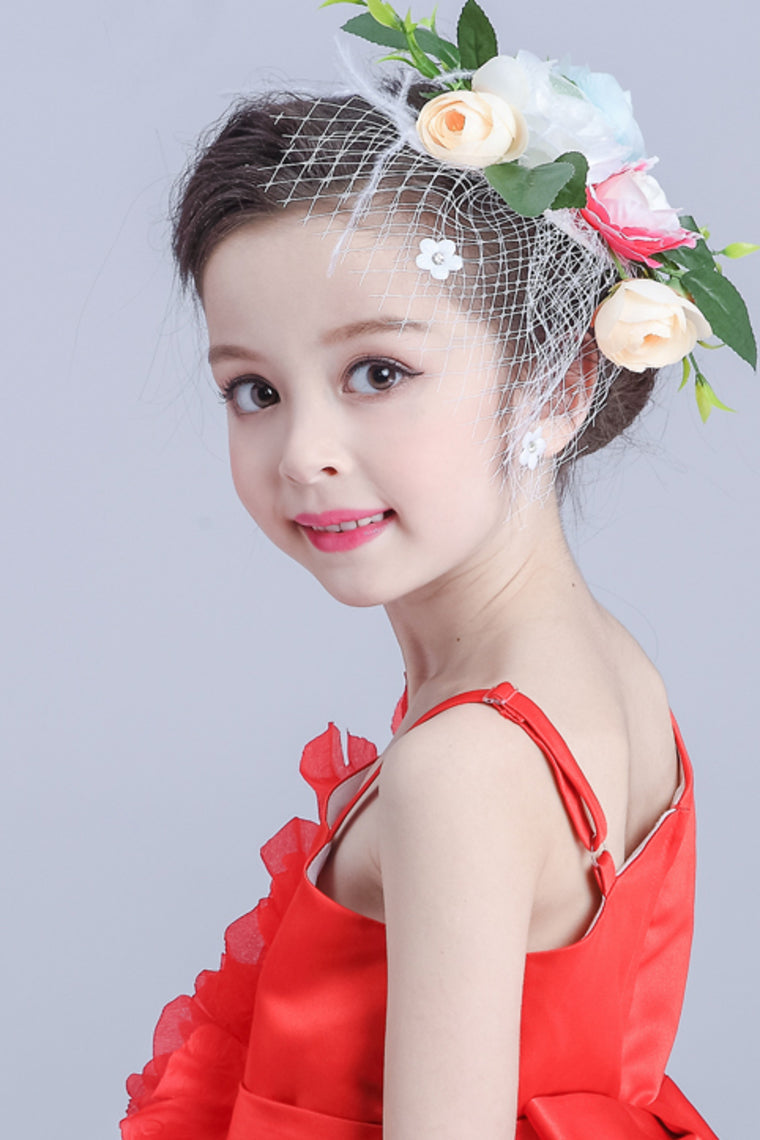 Beautiful Flower Girl'S Fabric Headpiece - Wedding / Special Occasion / Outdoor Hair Clips