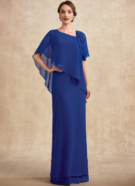 V-neck Sequins Chiffon With Floor-Length of Mother the Mother of the Bride Dresses Dress A-Line Payton Beading Bride