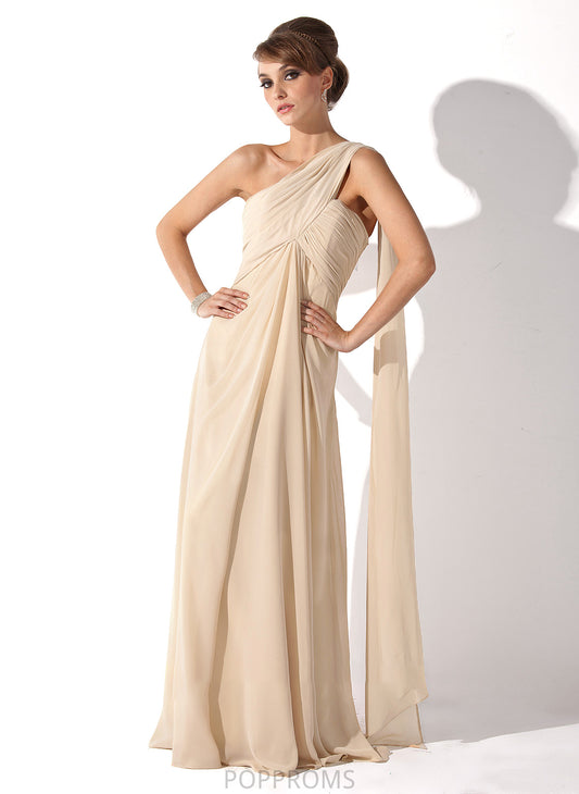 Nan Bride of With the Chiffon Mother Ruffle Empire One-Shoulder Mother of the Bride Dresses Floor-Length Dress