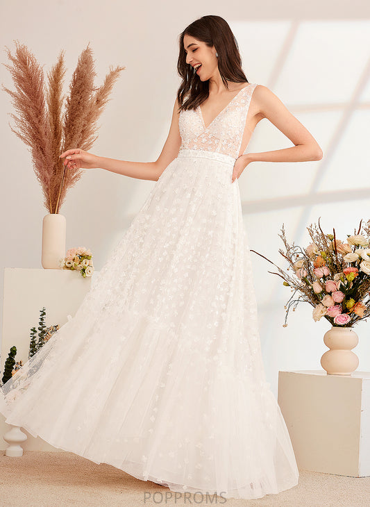 Wedding Lindsay With Sequins V-neck Wedding Dresses Dress A-Line Beading Floor-Length