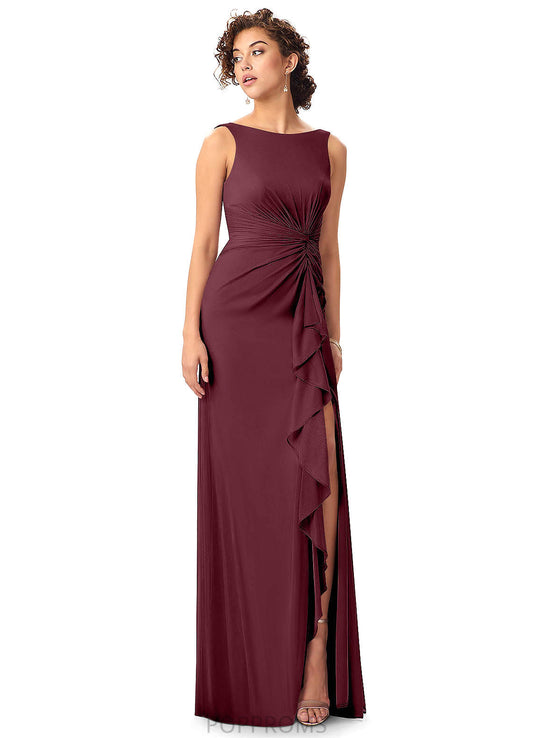 Viola Sleeveless Floor Length Natural Waist Straps A-Line/Princess Bridesmaid Dresses