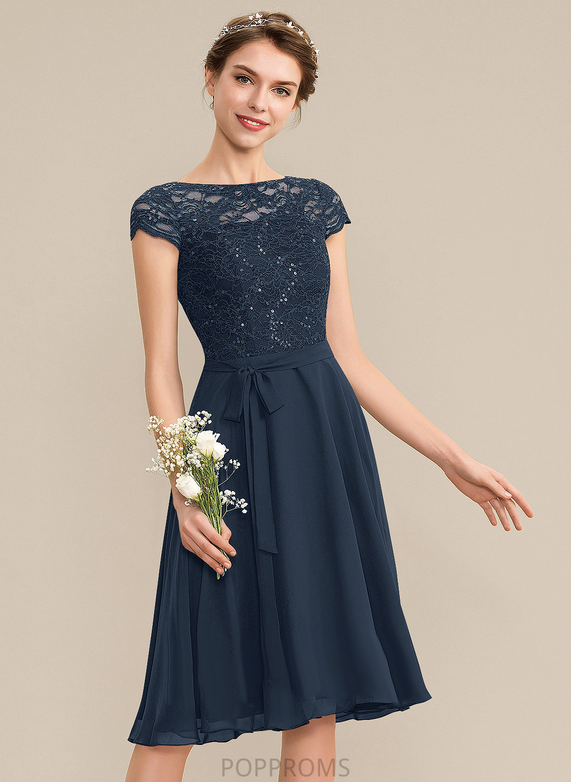 Bow(s) Embellishment Knee-Length A-Line Neckline Length ScoopNeck Silhouette Fabric Millicent A-Line/Princess Scoop Bridesmaid Dresses