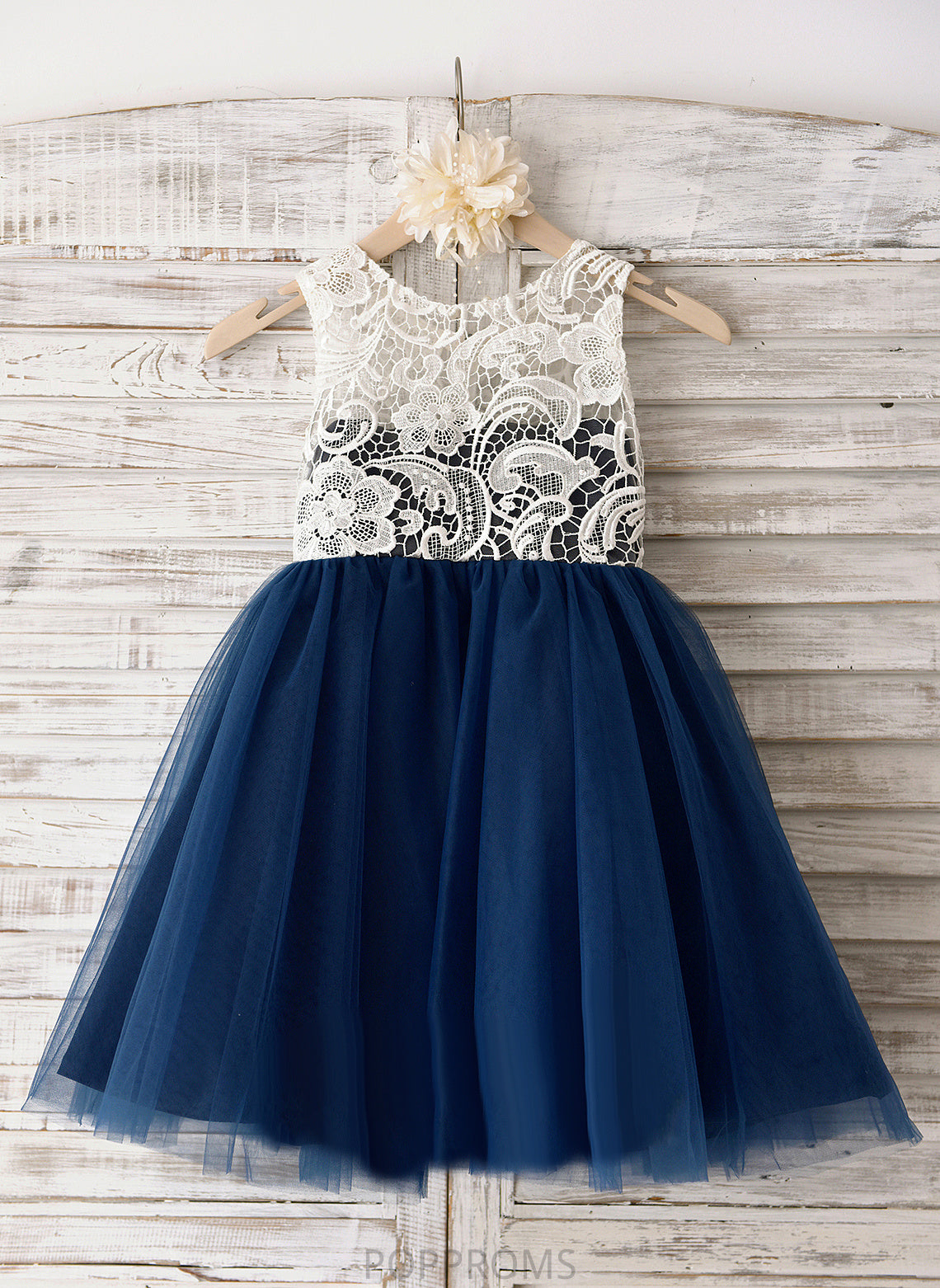 With Flower Girl Dresses A-Line - Scoop Vera Lace Sleeveless Dress Girl Knee-length Neck Flower Tulle