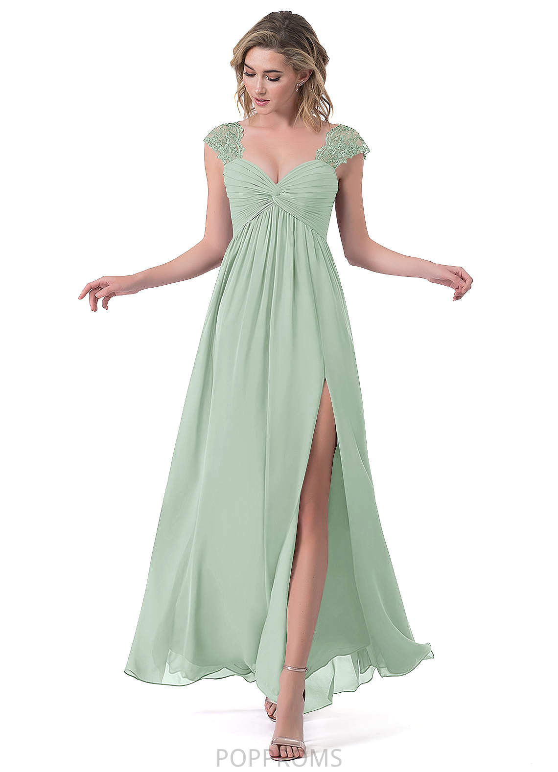 Zaniyah A-Line/Princess Spaghetti Staps Sleeveless Floor Length Natural Waist Bridesmaid Dresses