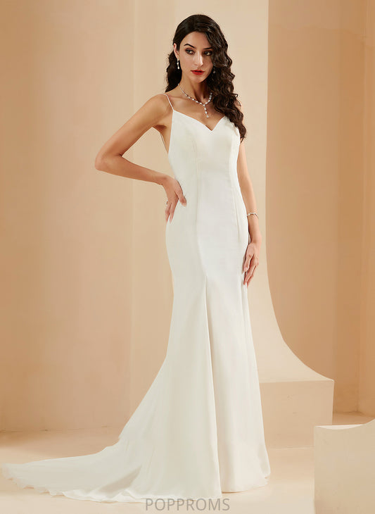 Dress Sherlyn Train V-neck Wedding Trumpet/Mermaid Wedding Dresses Court