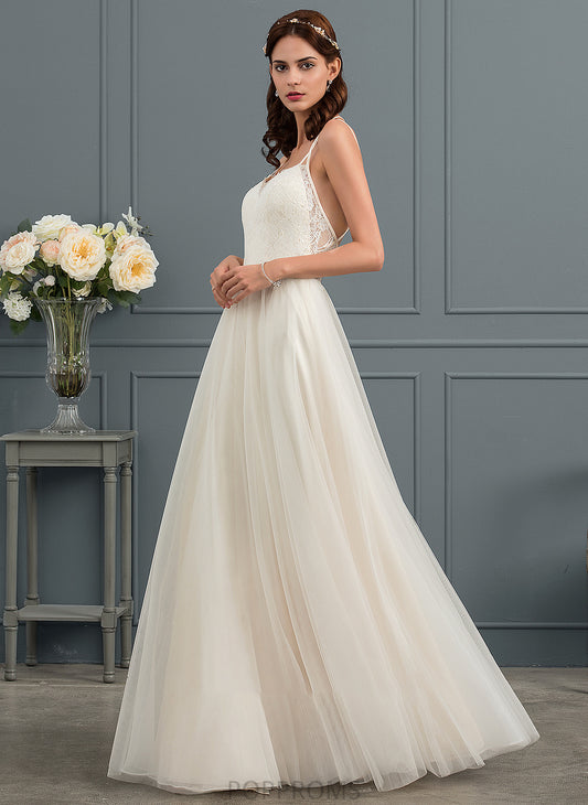 Wedding A-Line Floor-Length Sweetheart Tulle Wedding Dresses Emely Dress