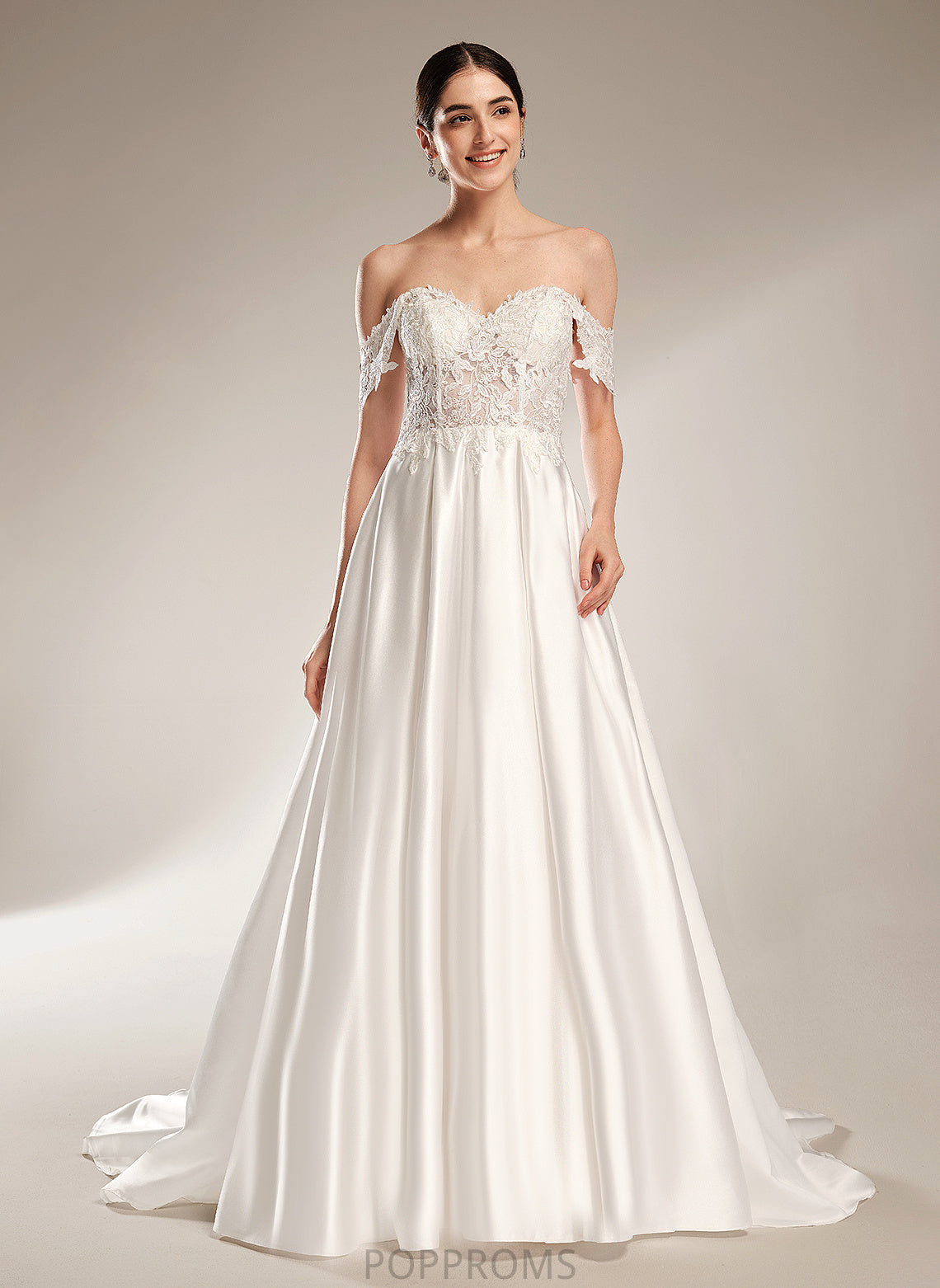 Ball-Gown/Princess Wedding Dresses Scarlett Sweetheart With Sequins Lace Dress Train Wedding Satin Chapel