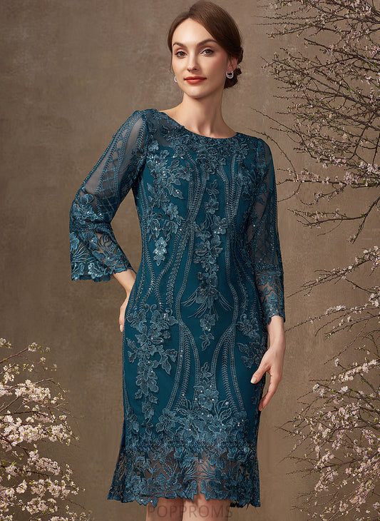 Scoop Cornelia Dress Lace the Sequins With Mother of the Bride Dresses Bride Mother of Sheath/Column Neck Knee-Length