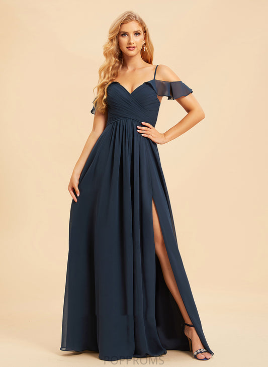 Embellishment V-neck Floor-Length Neckline Fabric Silhouette Length A-Line SplitFront Louisa Floor Length A-Line/Princess Bridesmaid Dresses