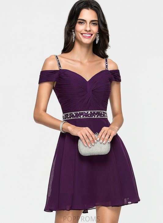 Beading With Chiffon Sequins Sweetheart Dress A-Line Homecoming Dresses Rosalind Homecoming Short/Mini