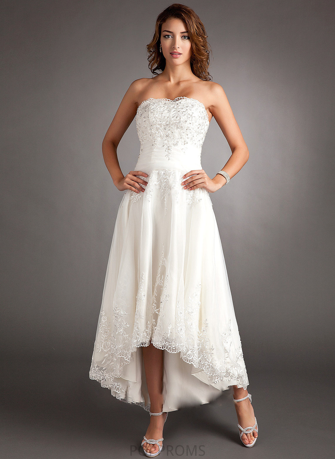 Beading Dress With Asymmetrical Lace Tulle Sweetheart A-Line Wedding Carla Wedding Dresses