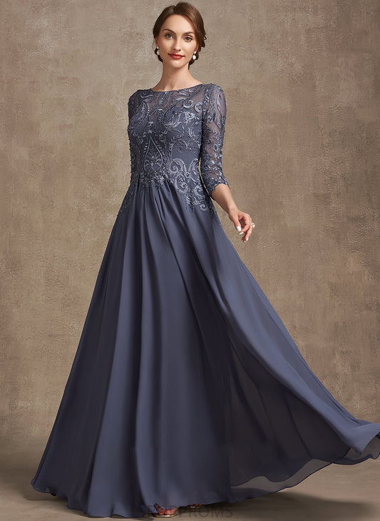 Neck Dress Mother of the Bride Dresses A-Line Floor-Length Chiffon Mother Lace the Amira of Scoop Bride