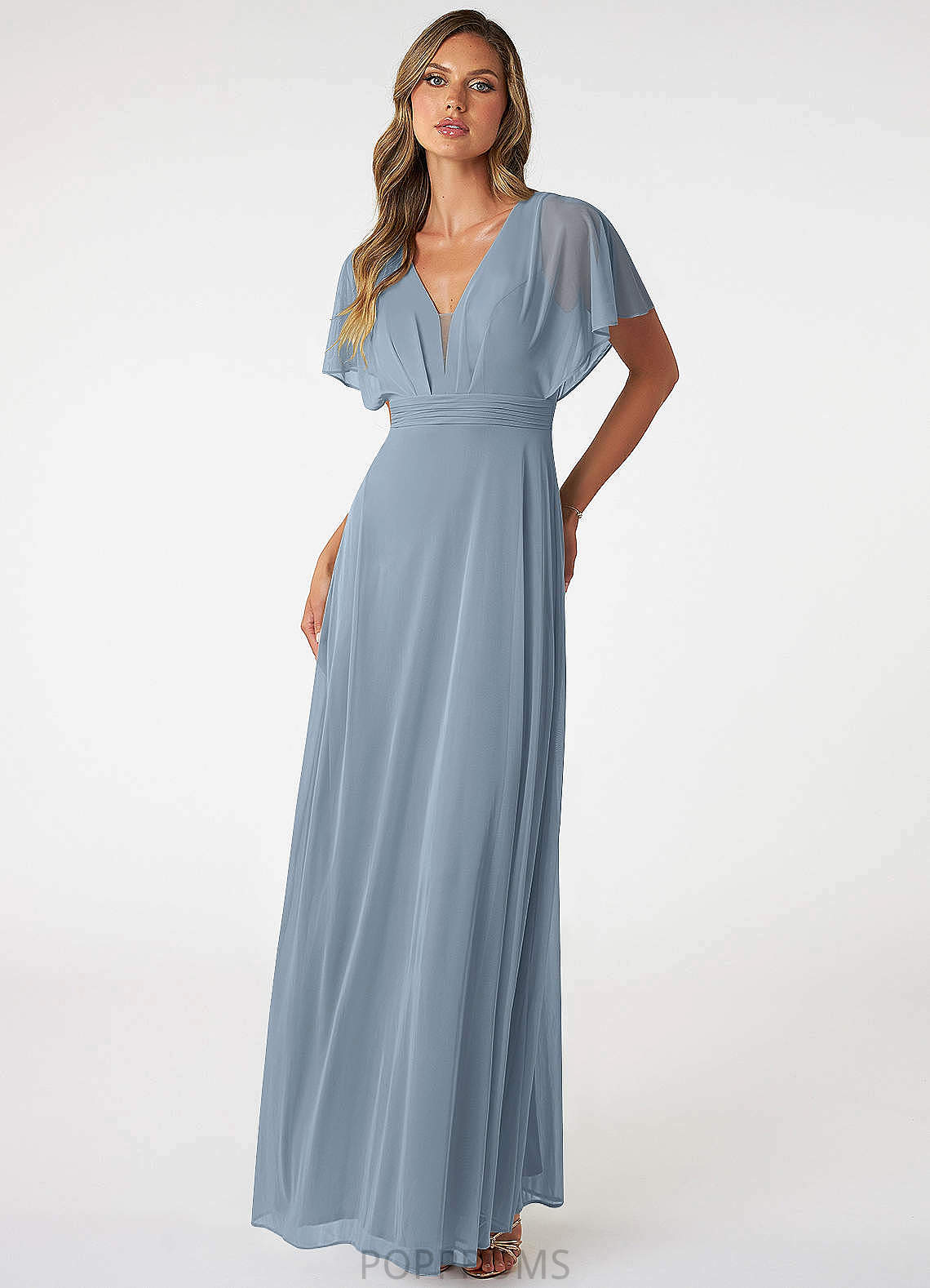 Vicky A-Line/Princess Sweetheart Natural Waist Floor Length Sleeveless Bridesmaid Dresses