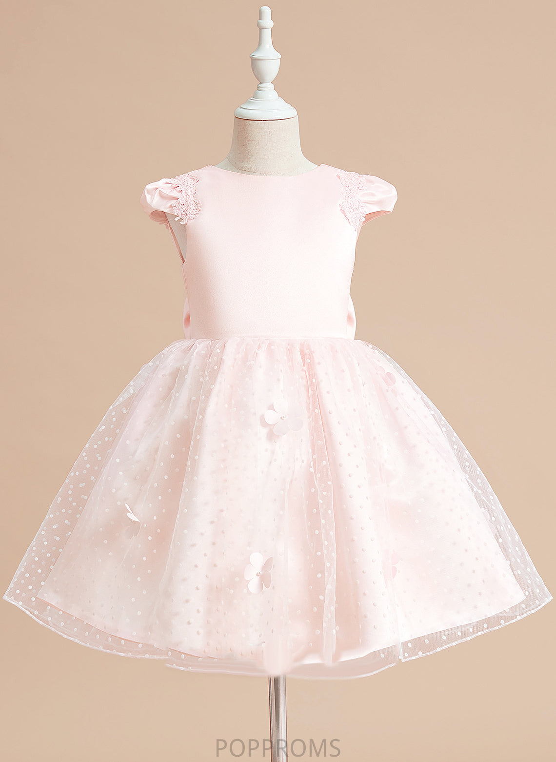 Bow(s) - Ball-Gown/Princess Flower Girl Dresses Jessica Neck Flower With Girl Dress Knee-length Satin/Tulle Scoop Sleeveless