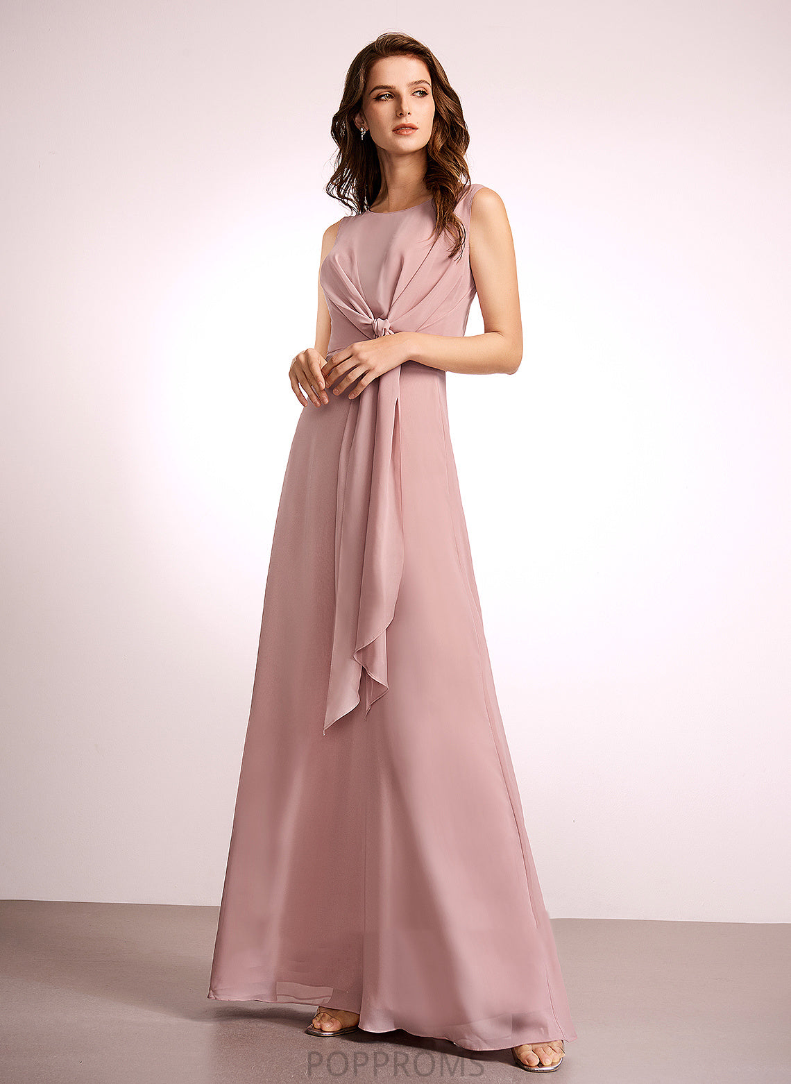 Bow(s) Floor-Length Length Embellishment A-Line Straps Fabric Silhouette Hazel Sheath/Column Floor Length Sleeveless Bridesmaid Dresses