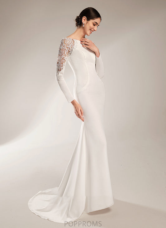 Scoop Trumpet/Mermaid Dress Neck Wedding Dresses With Jocelyn Wedding Lace Court Train