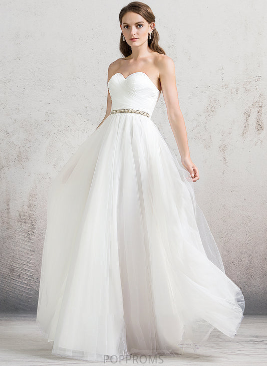 Wedding Dresses Wedding Sweetheart With Tulle Salma Beading A-Line Dress Ruffle Floor-Length