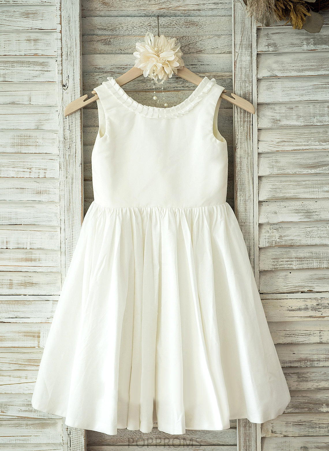 Jill Scoop Dress Neck - Girl Cotton Flower Girl Dresses A-Line/Princess Knee-length Sleeveless Flower