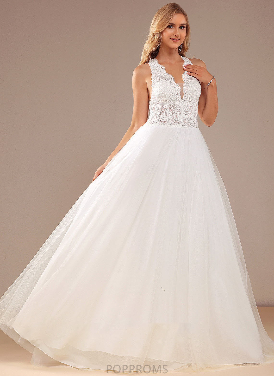 With Sequins Train Nyasia Court Lace Ball-Gown/Princess Wedding Dresses Wedding Dress V-neck Lace Tulle