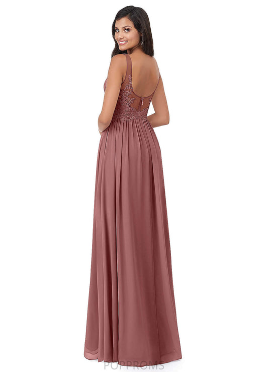 Trinity Sleeveless Straps Natural Waist A-Line/Princess Floor Length Bridesmaid Dresses