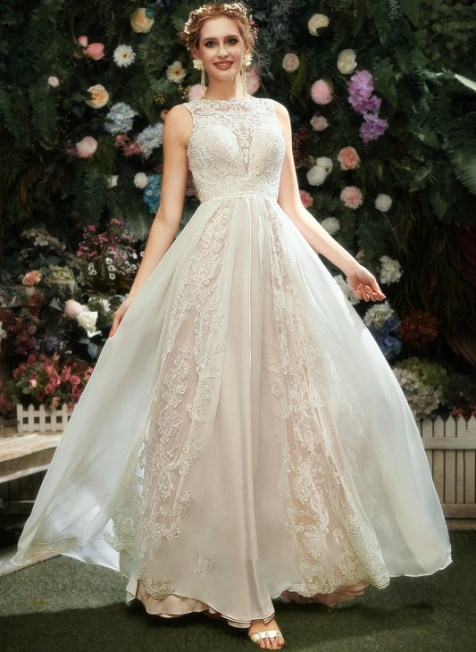 Wedding Dress Neck Lace Wedding Dresses Brenda Scoop With A-Line Floor-Length