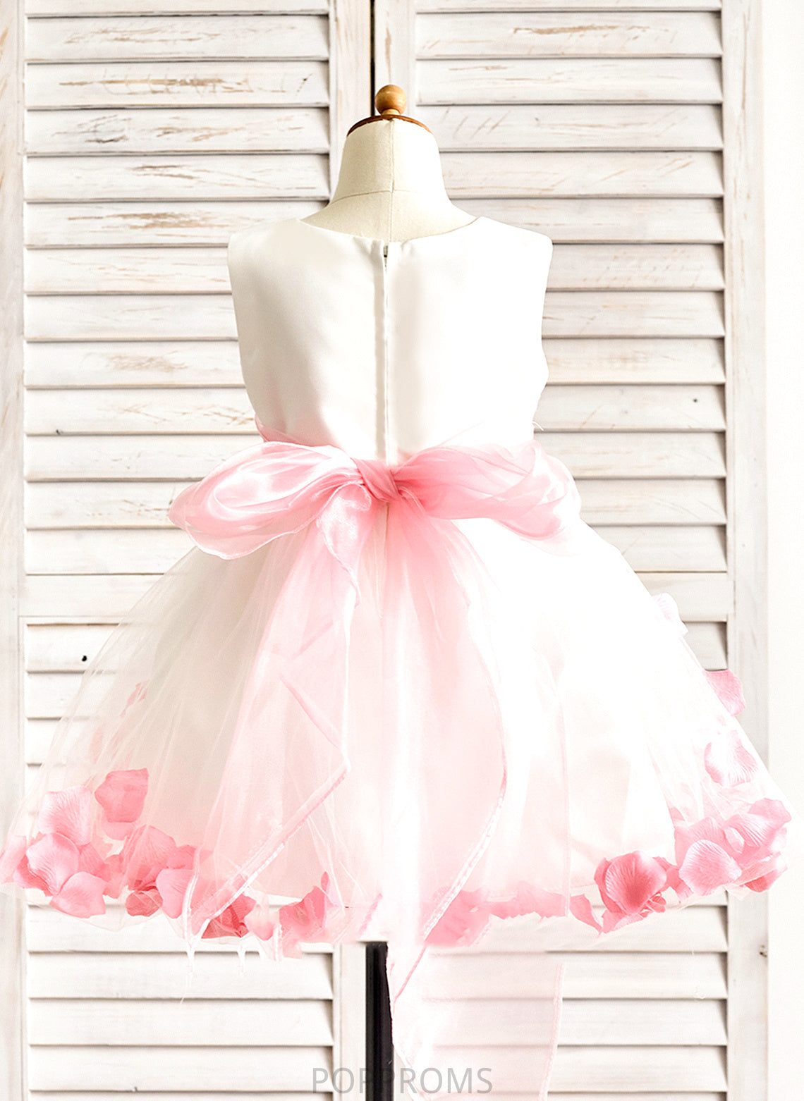 Flower(s) Flower Girl Dresses Neck Sleeveless Scoop - Organza/Satin/Tulle A-Line Girl Bria With Flower Dress Knee-length