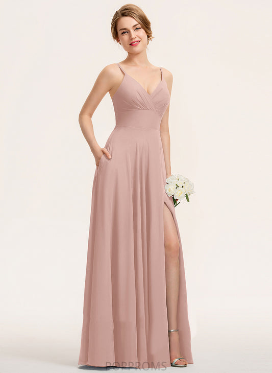 V-neck Silhouette A-Line Embellishment Length Neckline Floor-Length Ruffle Fabric Juliette A-Line/Princess V-Neck Bridesmaid Dresses