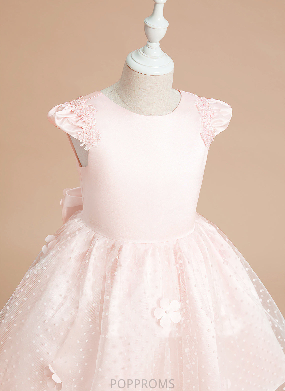 Bow(s) - Ball-Gown/Princess Flower Girl Dresses Jessica Neck Flower With Girl Dress Knee-length Satin/Tulle Scoop Sleeveless