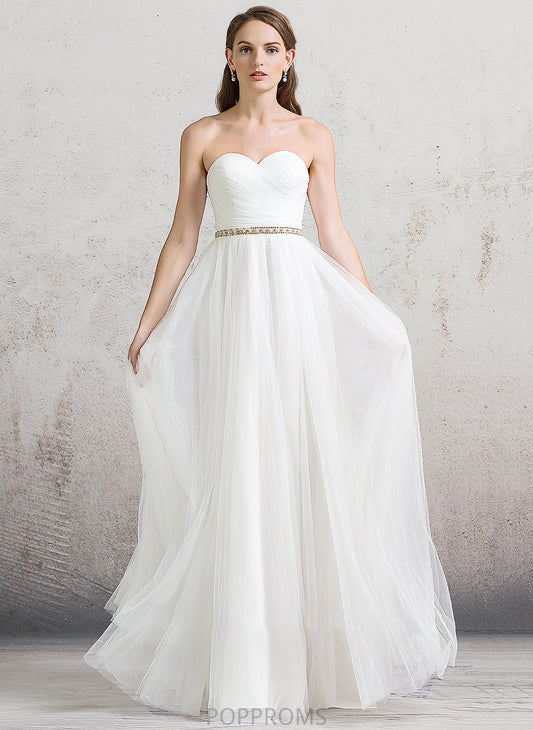 Wedding Dresses Wedding Sweetheart With Tulle Salma Beading A-Line Dress Ruffle Floor-Length