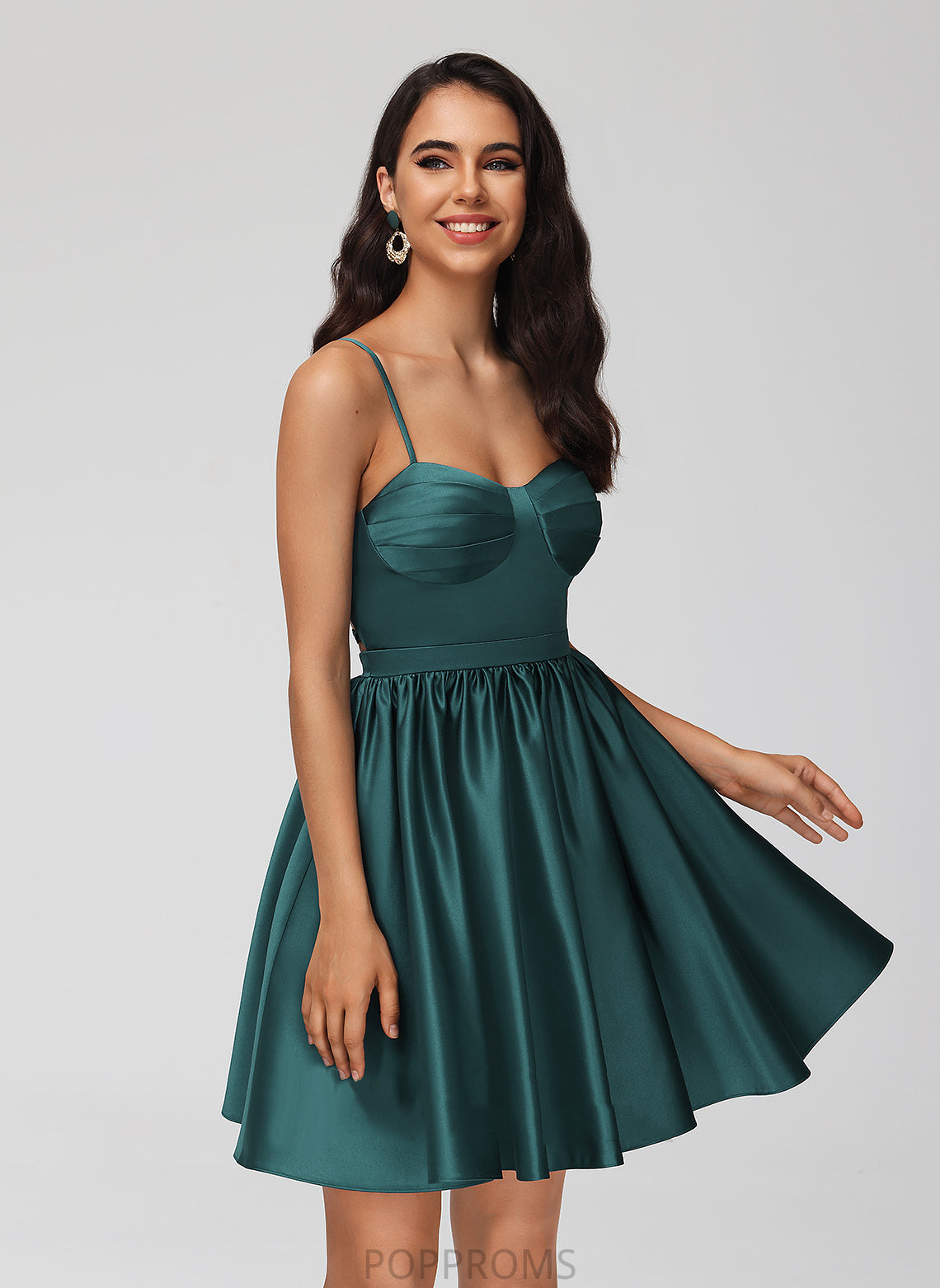 Sweetheart Pockets With Homecoming Dresses Dress A-Line Alyssa Satin Homecoming Short/Mini