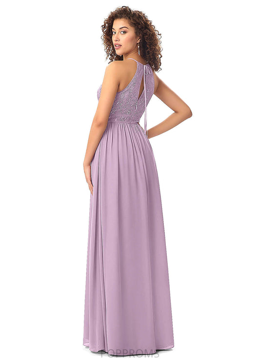 Willow Floor Length Off The Shoulder Natural Waist A-Line/Princess Sleeveless Bridesmaid Dresses