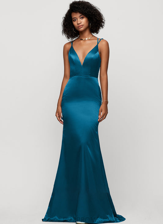 Prom Dresses Sweep V-neck Trumpet/Mermaid Katharine Train