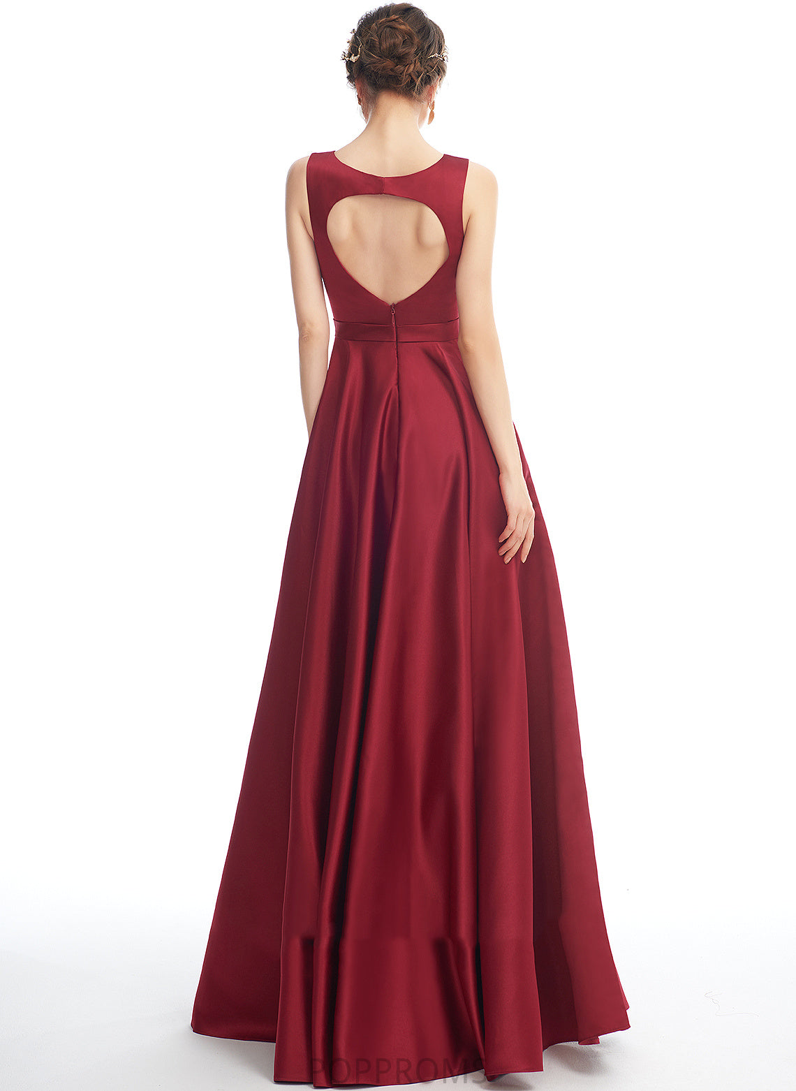 Neckline Silhouette Fabric Floor-Length Satin ScoopNeck A-Line Straps Length Hayden A-Line/Princess Spaghetti Staps Bridesmaid Dresses