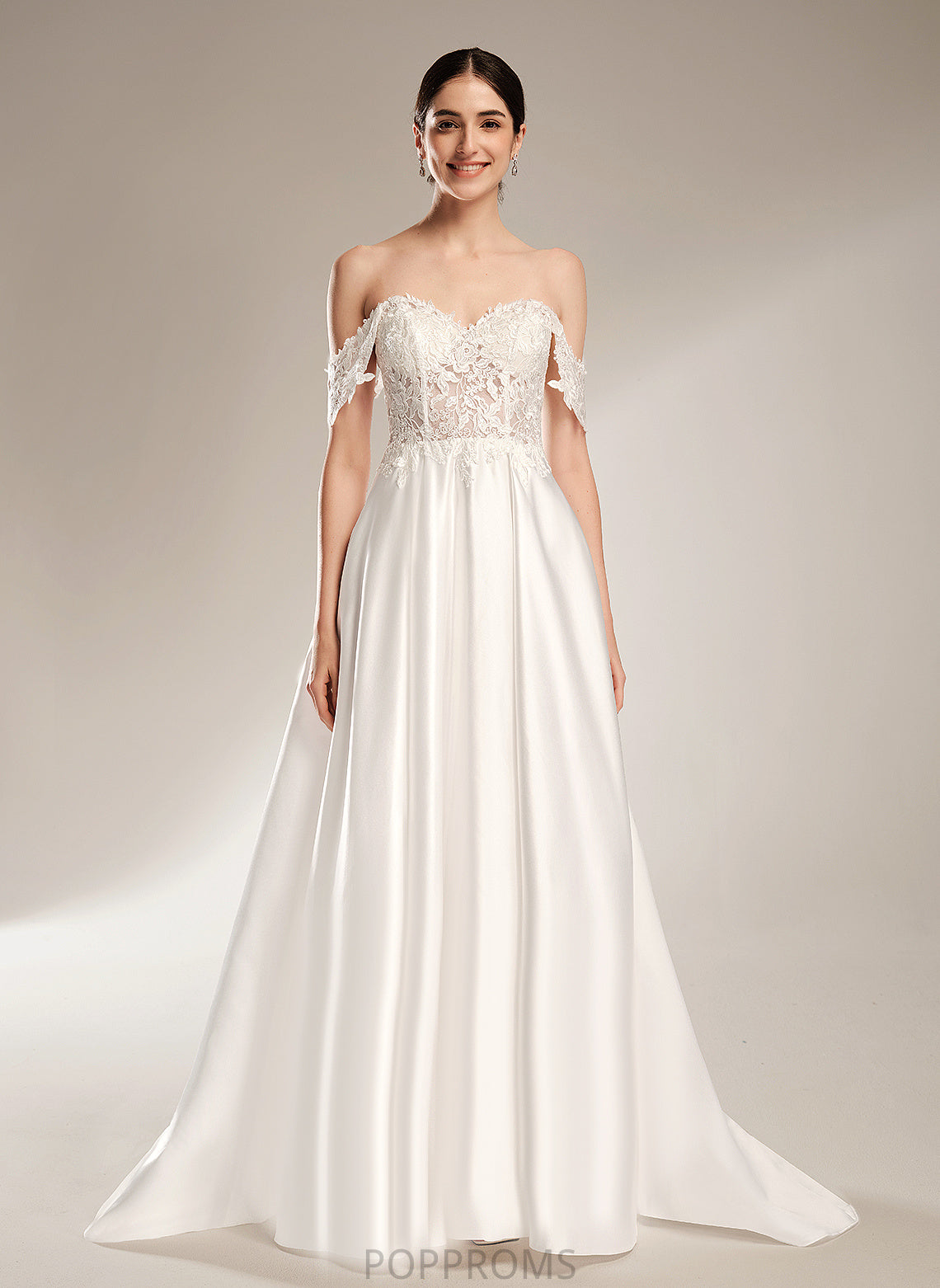 Ball-Gown/Princess Wedding Dresses Scarlett Sweetheart With Sequins Lace Dress Train Wedding Satin Chapel