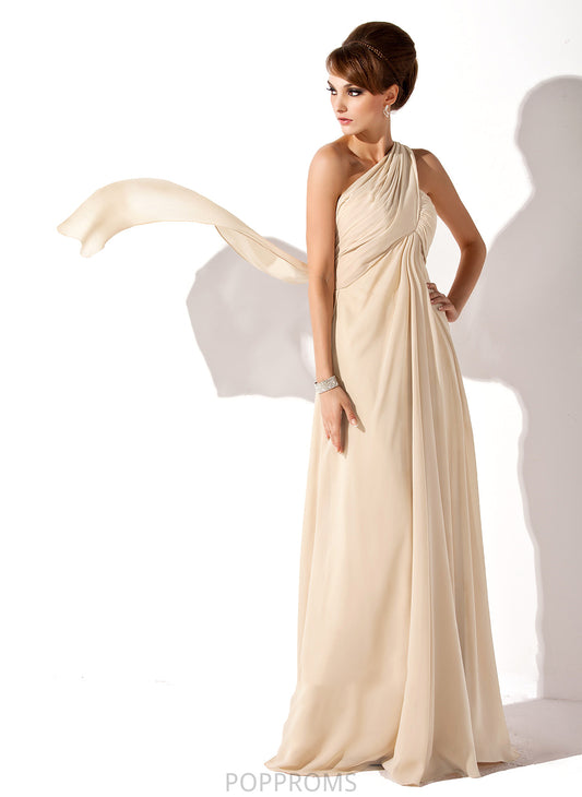 Nan Bride of With the Chiffon Mother Ruffle Empire One-Shoulder Mother of the Bride Dresses Floor-Length Dress