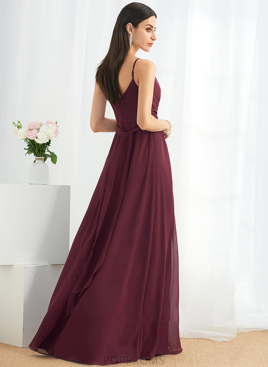 Ruffle Embellishment Neckline Floor-Length V-neck Length A-Line Fabric Silhouette SplitFront Jaden Off The Shoulder Bridesmaid Dresses