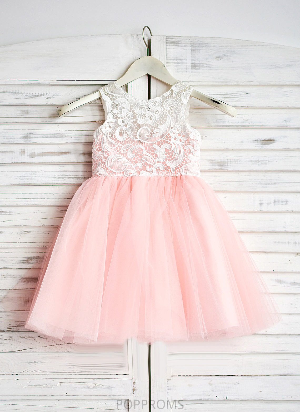 With Flower Girl Dresses A-Line - Scoop Vera Lace Sleeveless Dress Girl Knee-length Neck Flower Tulle