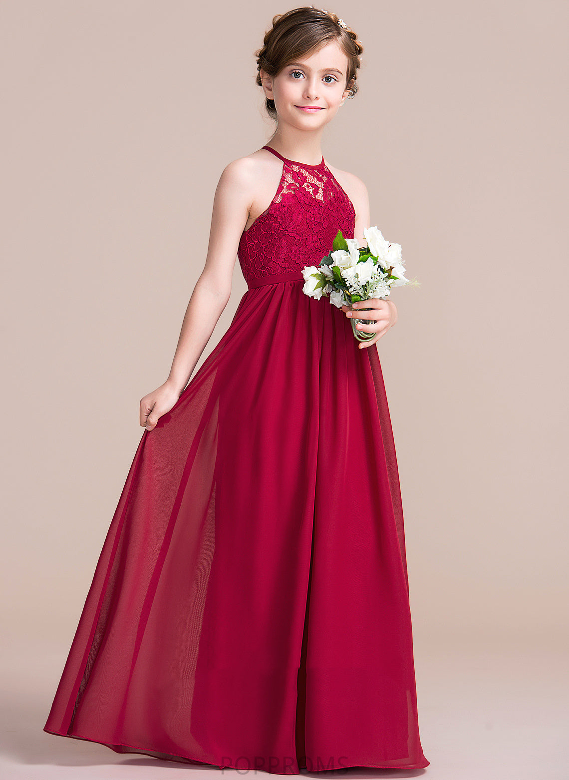 Chiffon/Lace - Flower Jazmyn Girl Floor-length Sleeveless Scoop Flower Girl Dresses Neck A-Line Dress