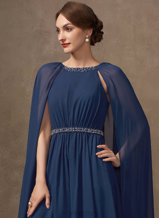 Scoop A-Line Beading With Dress Tea-Length Mother of the Bride Dresses the Bride Payton Chiffon of Neck Mother