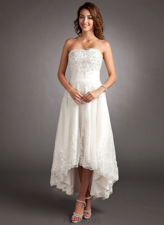 Beading Dress With Asymmetrical Lace Tulle Sweetheart A-Line Wedding Carla Wedding Dresses