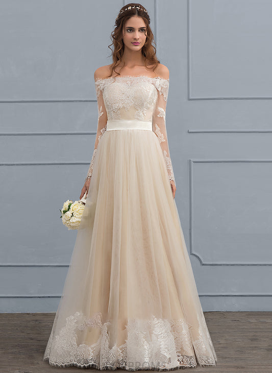 A-Line Floor-Length Dress Lace Tulle Wedding Wedding Dresses Arianna