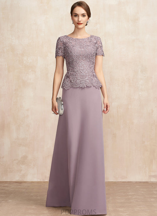 Lace Floor-Length Mother Scoop Dress Neck Lilah the Chiffon Bride A-Line of Mother of the Bride Dresses