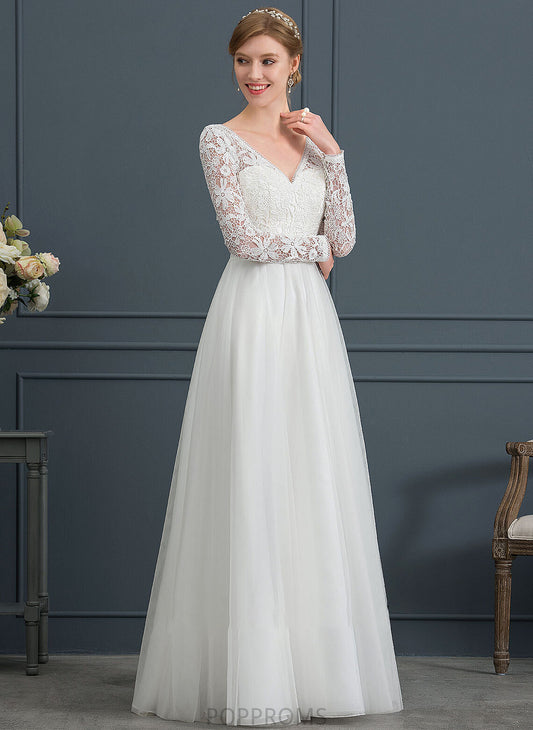 Wedding Wedding Dresses V-neck Tulle Alondra A-Line Dress Floor-Length