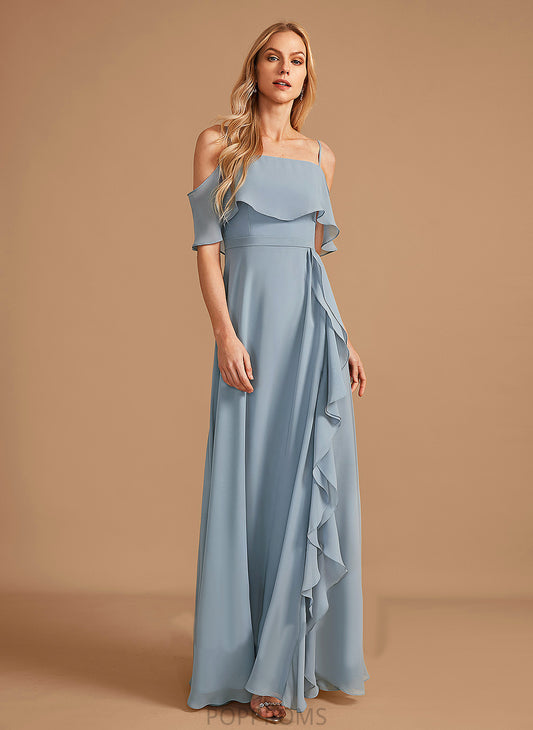 Ruffle Fabric Embellishment Silhouette Neckline Floor-Length Length Off-the-Shoulder A-Line SplitFront Patti Floor Length Bridesmaid Dresses