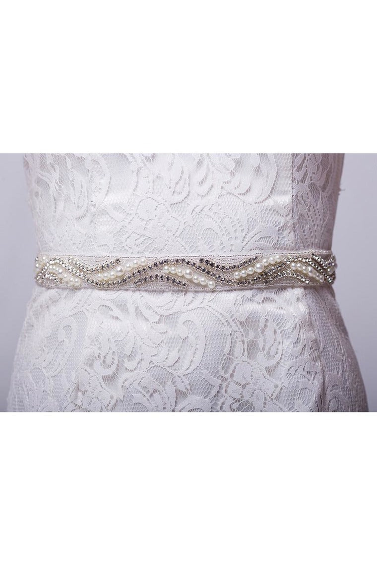 Satin Wedding/Evening Ribbon Sash With Rhinestone